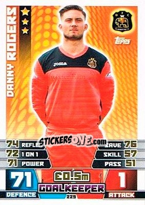 Sticker Danny Rogers - SPFL 2014-2015. Match Attax n. 229 - Topps