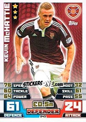 Sticker Kevin McHattie - SPFL 2014-2015. Match Attax n. 243 - Topps