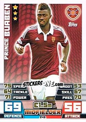 Sticker Prince Bauben - SPFL 2014-2015. Match Attax n. 245 - Topps