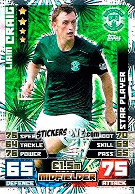 Sticker Liam Craig - SPFL 2014-2015. Match Attax n. 250 - Topps