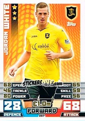 Sticker Jordan White - SPFL 2014-2015. Match Attax n. 257 - Topps