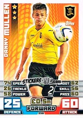 Sticker Danny Mullen - SPFL 2014-2015. Match Attax n. 258 - Topps
