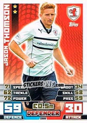 Sticker Jason Thomson - SPFL 2014-2015. Match Attax n. 266 - Topps