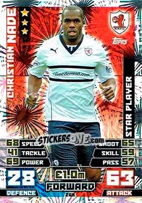 Sticker Christian Nade - SPFL 2014-2015. Match Attax n. 269 - Topps