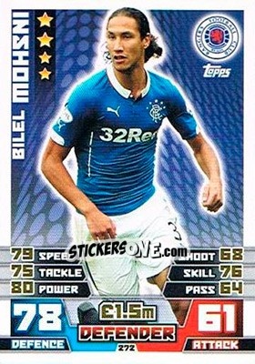 Cromo Bilel Mohsni - SPFL 2014-2015. Match Attax n. 272 - Topps