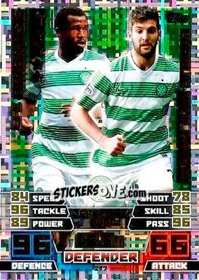 Sticker Efe Ambrose / Charlie Mulgrew - SPFL 2014-2015. Match Attax n. 277 - Topps