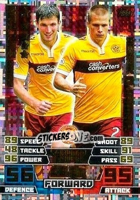Sticker John Sutton / Henrik Ojamaa - SPFL 2014-2015. Match Attax n. 279 - Topps