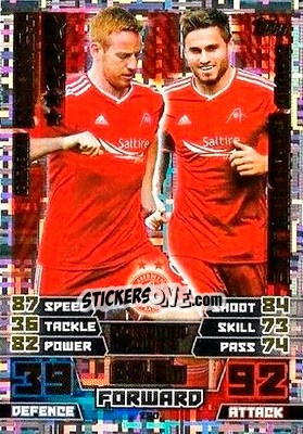 Sticker Adam Rooney / David Goodwillie - SPFL 2014-2015. Match Attax n. 280 - Topps