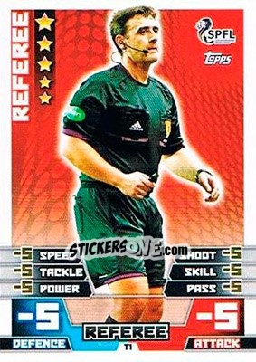 Sticker Referee - SPFL 2014-2015. Match Attax n. T1 - Topps