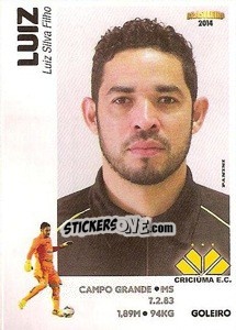 Figurina Luiz - Campeonato Brasileiro 2014 - Panini