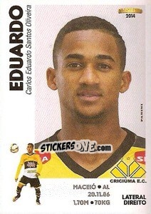 Sticker Eduardo - Campeonato Brasileiro 2014 n. 100 - Panini