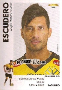 Sticker Escudero - Campeonato Brasileiro 2014 n. 101 - Panini