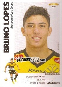 Cromo Bruno Lopes - Campeonato Brasileiro 2014 - Panini