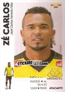 Cromo Zé Carlos - Campeonato Brasileiro 2014 - Panini