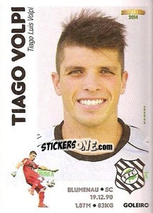 Cromo Tiago Volpi - Campeonato Brasileiro 2014 - Panini