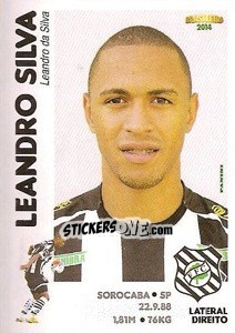 Sticker Leandro Silva - Campeonato Brasileiro 2014 - Panini