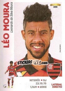 Sticker Léo Moura - Campeonato Brasileiro 2014 - Panini