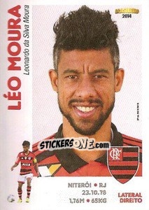 Figurina Léo Moura - Campeonato Brasileiro 2014 - Panini