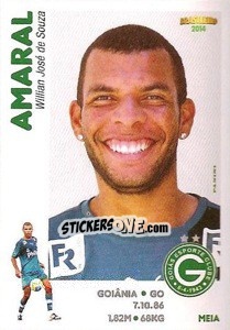 Sticker Amaral - Campeonato Brasileiro 2014 - Panini