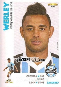 Sticker Werley - Campeonato Brasileiro 2014 n. 185 - Panini