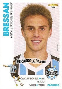 Sticker Bressan - Campeonato Brasileiro 2014 n. 186 - Panini