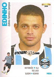 Sticker Edinho - Campeonato Brasileiro 2014 - Panini