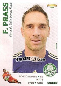 Sticker Fernando Prass - Campeonato Brasileiro 2014 - Panini
