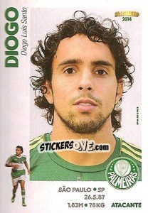 Sticker Diogo - Campeonato Brasileiro 2014 n. 221 - Panini