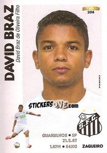 Sticker David Braz - Campeonato Brasileiro 2014 n. 227 - Panini
