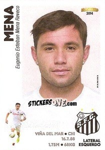 Sticker Eugenio Mena - Campeonato Brasileiro 2014 n. 229 - Panini