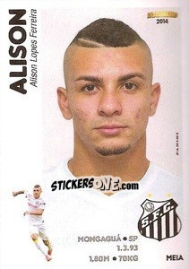 Sticker Alison - Campeonato Brasileiro 2014 - Panini