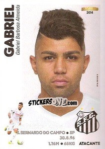 Figurina Gabriel Barbosa - Campeonato Brasileiro 2014 - Panini