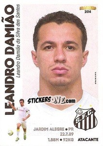 Cromo Leandro Damião - Campeonato Brasileiro 2014 - Panini