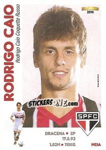 Cromo Rodrigo Caio - Campeonato Brasileiro 2014 - Panini