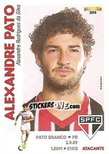 Sticker Alexandre Pato - Campeonato Brasileiro 2014 - Panini