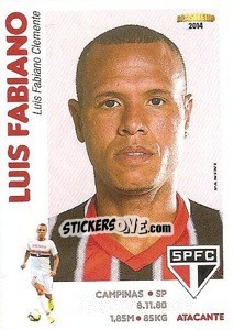 Sticker Luis Fabiano - Campeonato Brasileiro 2014 n. 251 - Panini