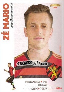 Sticker Zé Mario - Campeonato Brasileiro 2014 n. 262 - Panini