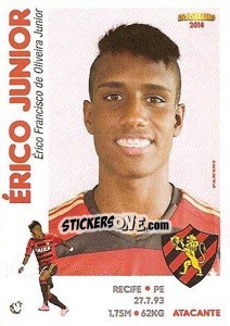 Sticker érico Junior - Campeonato Brasileiro 2014 - Panini
