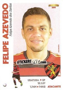 Cromo Felipe Azevedo - Campeonato Brasileiro 2014 - Panini