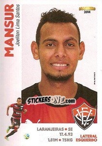 Cromo Mansur - Campeonato Brasileiro 2014 n. 273 - Panini