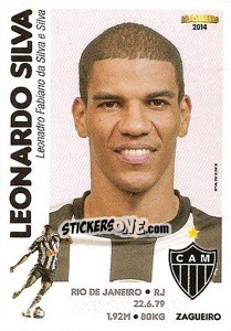 Figurina Leonardo Silva - Campeonato Brasileiro 2014 - Panini