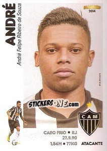 Sticker André - Campeonato Brasileiro 2014 - Panini