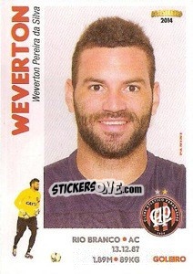 Sticker Weverton - Campeonato Brasileiro 2014 n. 15 - Panini