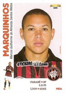 Sticker Marquinhos - Campeonato Brasileiro 2014 - Panini