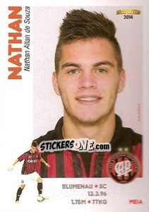 Sticker Nathan - Campeonato Brasileiro 2014 - Panini