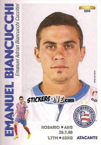 Cromo Emanuel Biancucchi - Campeonato Brasileiro 2014 - Panini