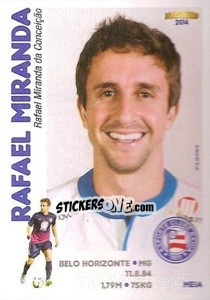 Sticker Rafael Miranda - Campeonato Brasileiro 2014 n. 38 - Panini