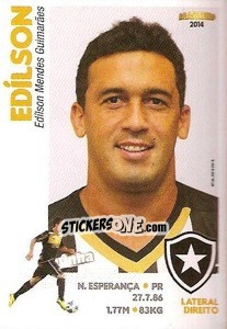 Cromo Edílson - Campeonato Brasileiro 2014 n. 44 - Panini