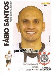 Cromo Fábio Santos - Campeonato Brasileiro 2014 n. 75 - Panini