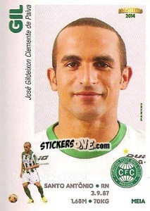 Figurina Gil - Campeonato Brasileiro 2014 - Panini